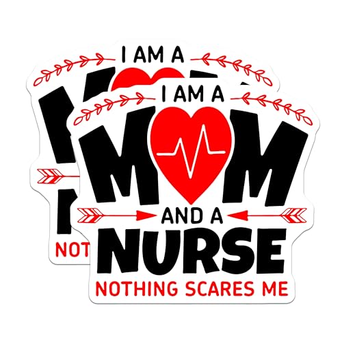 (2 Pack) Nurse Stickers - 5" On Longest Side - Sticks to Smooth Flat Surfaces - Made in USA - BMCS8900 - BMCS8900