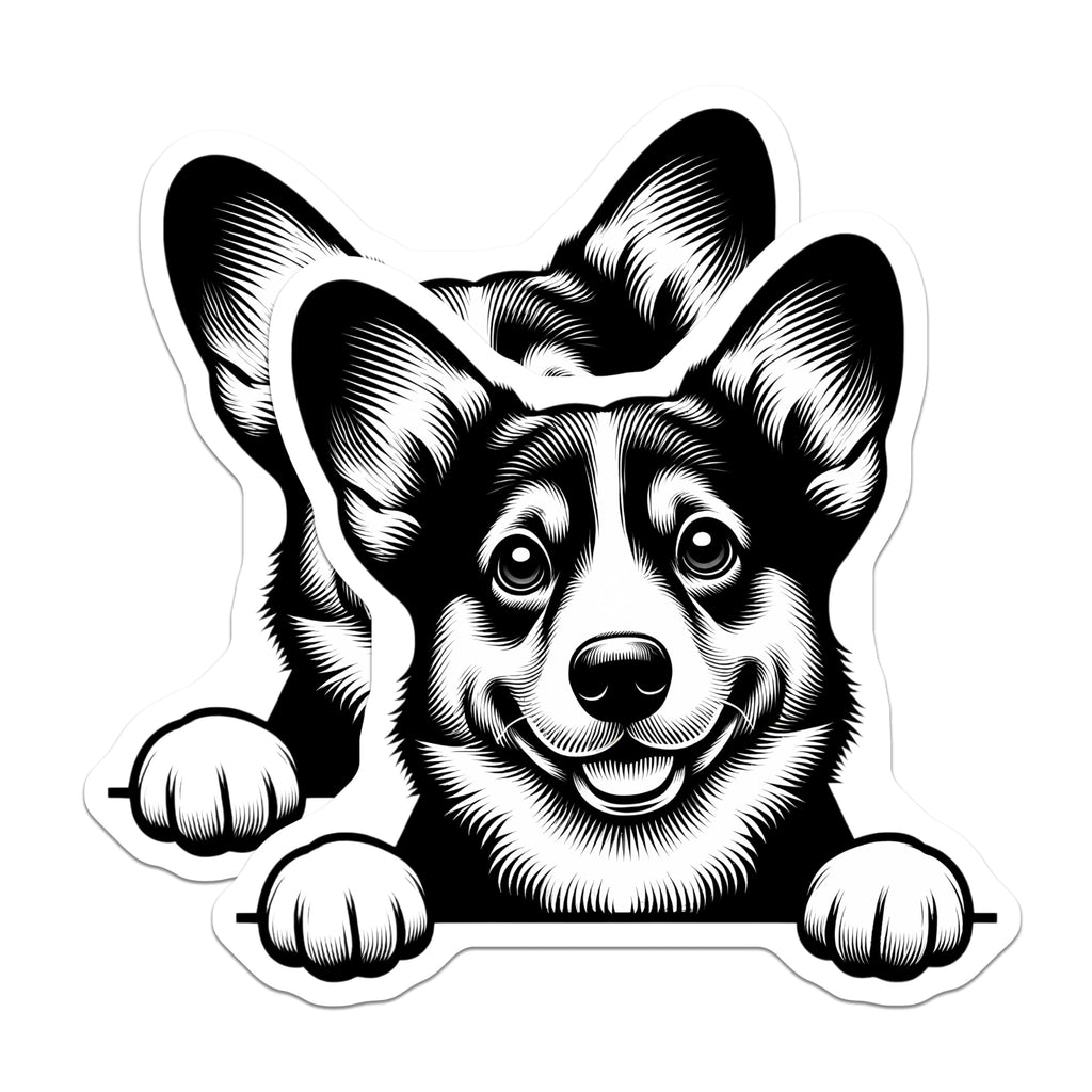 (2 Pack) Corgi Dog Magnets - Cute Pet Lover - Refrigerator Decorations - 5" On Longest Side - Premium Magnet - for Cars, Refrigerators, Toolboxes, Lockers - Made in USA - MAG15901