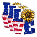 (3 Pack) Sunflower Love Decals - American Flag Stars - Patriotic Laptop Decals - 3 Inches On Longest Side - Easy Peel & Apply - Made in USA - 3MCS6634
