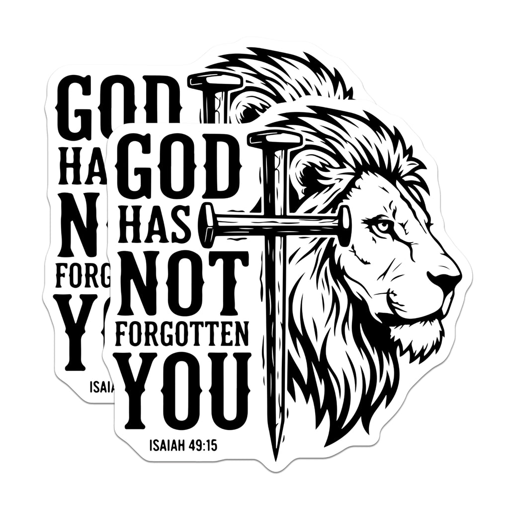 (2 Pack) Christian Lion Magnets - Religious Scripture - Isaiah 49 15 Quote - 5" On Longest Side - Premium Magnet - for Cars, Refrigerators, Toolboxes, Lockers - Made in USA - MAG15219