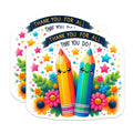 (2 Pack) Thank You Teacher Magnets - Appreciation Magnets - Teacher's Day Decor Magnet - 5" On Longest Side - Premium Magnet - for Cars, Refrigerators, Toolboxes, Lockers - Made in USA - MAG16393