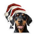 (2 Pack) Christmas Dog Magnets - Santa Hat Pet Decor - Festive Animal Kitchen Accent - 5 Inches On Longest Side - Thick Durable Magnet - Made in USA - MAG30190