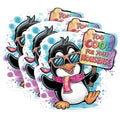 (3 Pack) Cool Penguin Decals - Funny Penguin Sticker - Laptop Decal - Too Cool Nonsense - 3 Inches On Longest Side - Easy Peel & Apply - Made in USA - 3MCS0924