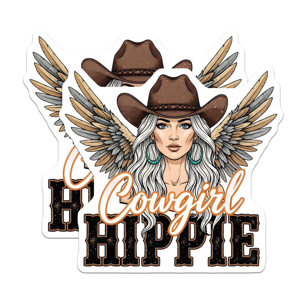 (2 Pack) Cowgirl Hippie Magnets - Western Boho Decor - Free Spirit Truck Accessories for Her - 5 Inches On Longest Side - Thick Durable Magnet - Made in USA - MAG28057