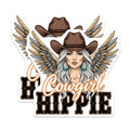 (2 Pack) Cowgirl Hippie Magnets - Western Boho Decor - Free Spirit Truck Accessories for Her - 5 Inches On Longest Side - Thick Durable Magnet - Made in USA - MAG28057