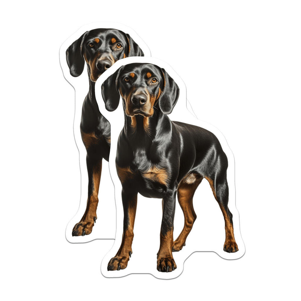 (2 Pack) Doberman Pinscher Magnets - Black Tan Dog Decor - Pet Lover Refrigerator Magnets - 5 Inches On Longest Side - Thick Durable Magnet - Made in USA - MAG27677