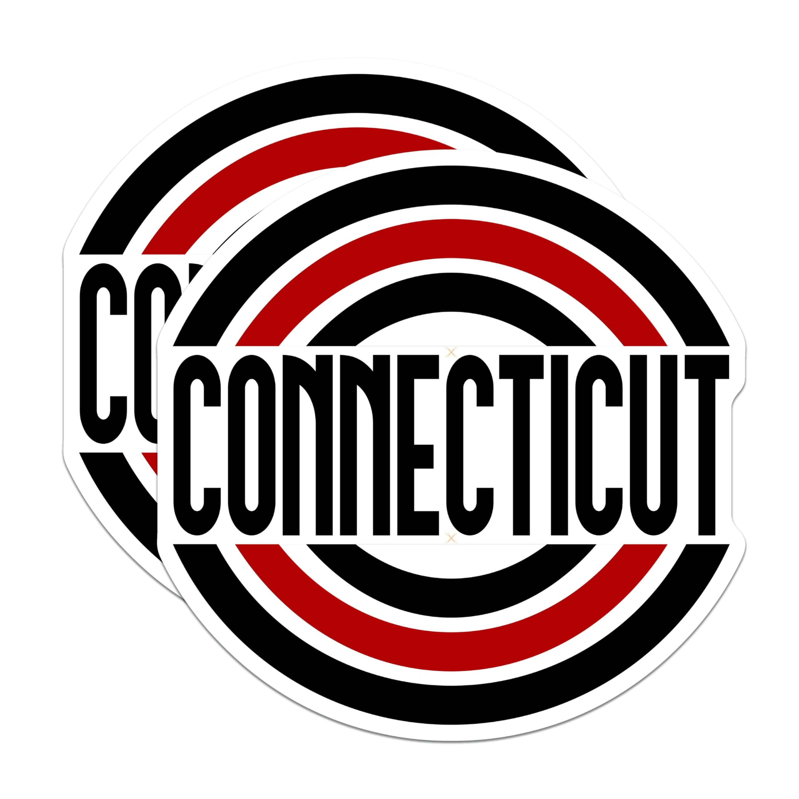 (2 Pack) Connecticut State Magnets - New England Souvenir Memorabilia - Home Kitchen Refrigerator Locker Decor Collectible - 5 Inches On Longest Side - Thick Durable Magnet - Made in USA - MAG19233