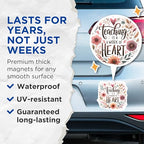 (2 Pack) Teaching Magnets - Teacher Appreciation - Inspirational Magnets - Motivational Encouragement - 5" On Longest Side - for Cars, Fridges, Toolboxes - Made in USA - MAG4425