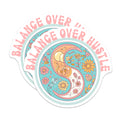 (2 Pack) Balance Over Hustle Magnets - Floral Yin Yang - Self Care Reminder Decor - Boho Aesthetic Fridge Locker Accessories - 5 Inches On Longest Side - Thick Durable Magnet - Made in USA - MAG37578