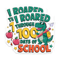 (2 Pack) Fun School Magnets - 100 Days of School Magnets - Dino Classroom Decor Magnets for Teachers - 5" On Longest Side - for Cars, Refrigerators, Toolboxes, Lockers - Made in USA BMCS3502