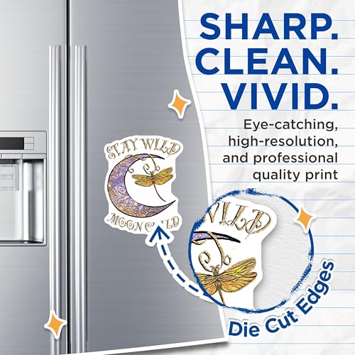 (2 Pack) Stay Wild Moon Child Magnets - Bohemian Home - Inspirational Fridge Magnets - 5" On Longest Side - for Cars, Fridges, Toolboxes - Made in USA - MAG4185