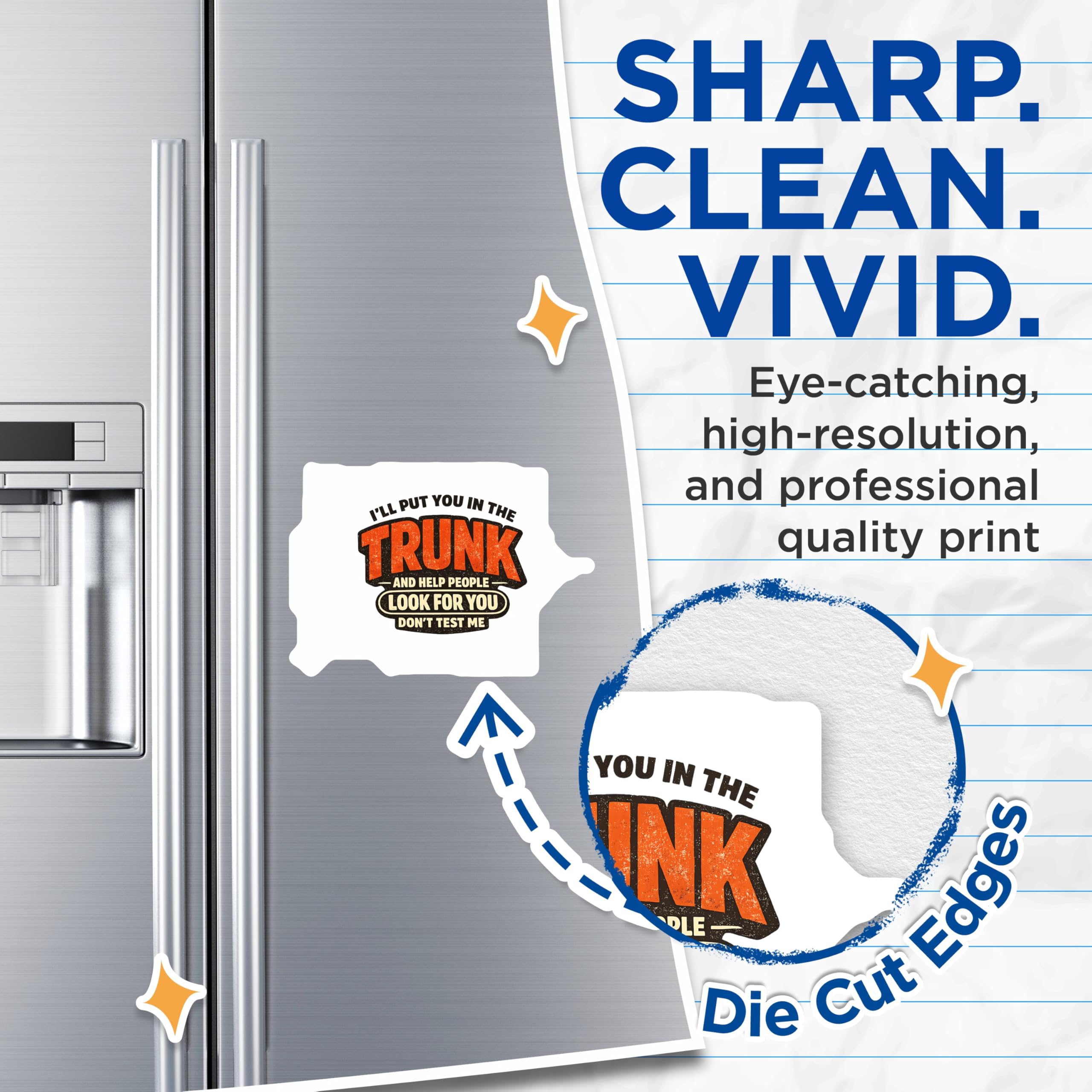 (2 Pack) Dont Test Me Magnets - Sarcastic Humor Saying - Funny Refrigerator Locker Decor - 5 Inches On Longest Side - Thick Durable Magnet - Made in USA - MAG21925