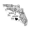 (2 Pack) Florida Home is Where The Heart is Stickers - 5" On Longest Side - Sticks to Smooth Flat Surfaces - Made in USA - BMCS9107 - BMCS9107
