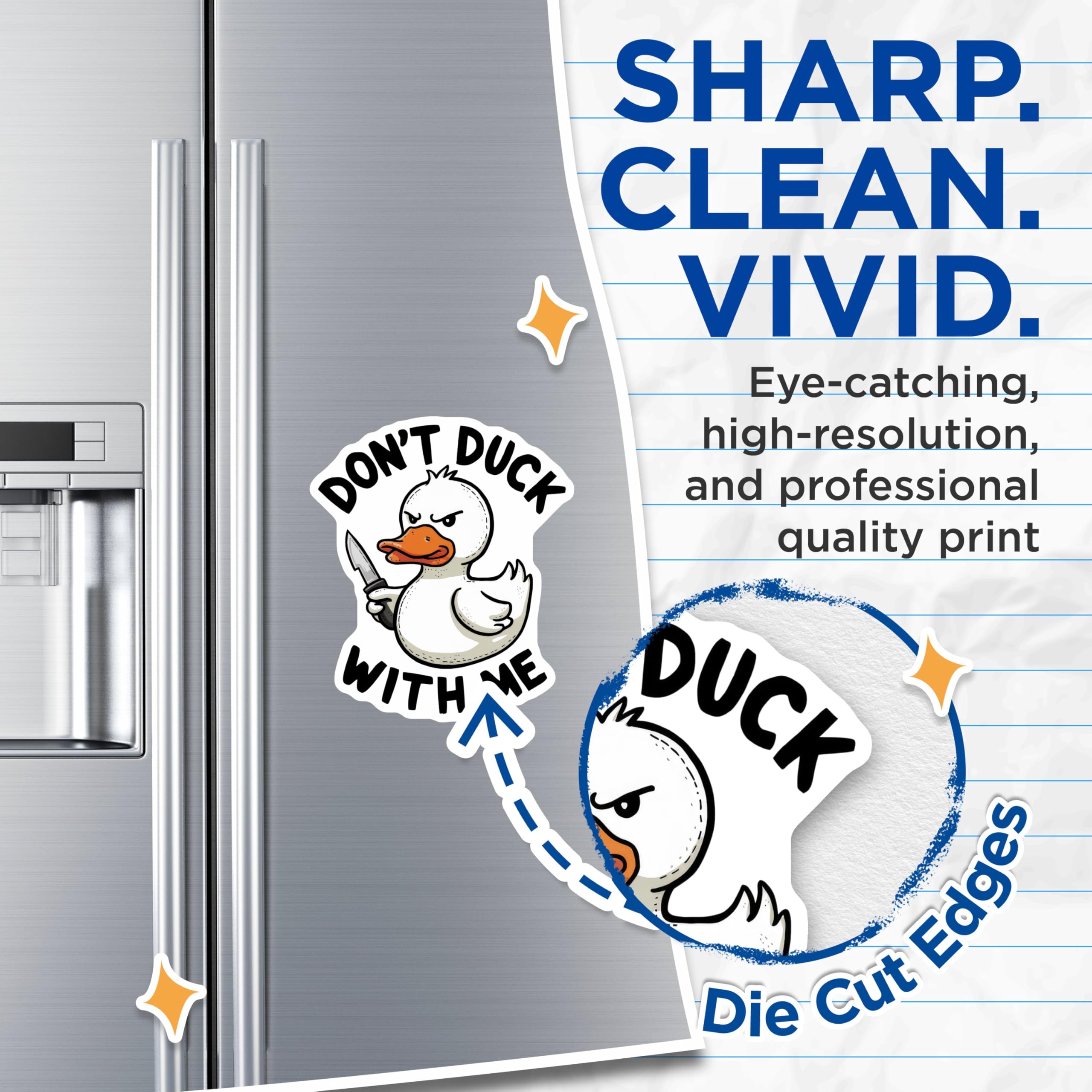 (2 Pack) Kitchen Decor Magnet - 5" On Longest Side - Sticks to Smooth Flat Surfaces - Made in USA - MAG9538
