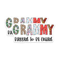 (2 Pack) Grammy Blessed Magnets - Grandmother Grandma - Granny Decor - Grandma Saying - 5" On Longest Side - Premium Magnet - for Cars, Refrigerators, Toolboxes, Lockers - Made in USA - MAG14065
