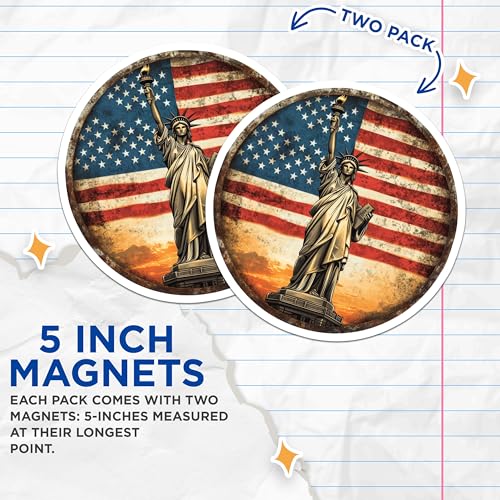 (2 Pack) 5" On Longest Side Magnet - Sticks to Smooth Flat Surfaces - Made in USA - MAG9433