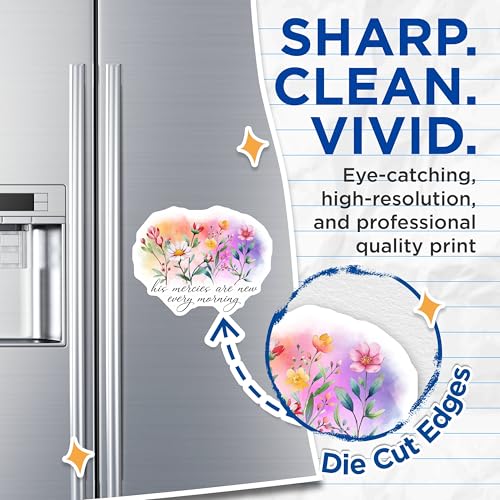 (2 Pack) Inspirational Quote Magnets Magnets - Floral Design - Positive Affirmation - 5" On Longest Side - Made in USA - Sticks to Refrigerators & Metal Surfaces - MAG8575