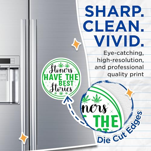 (2 Pack) Stoners Have The Best Stories Magnets Magnets - Funny Weed Quote - Cannabis Leaf Decor - 5" On Longest Side - Made in USA - Sticks to Refrigerators & Metal Surfaces - MAG9227
