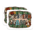 (2 Pack) Western Mama Magnets - Cowgirl Boho Decor - Sunflower Cactus Leopard Print - 5 Inches On Longest Side - Thick Durable Magnet - Made in USA - MAG23670