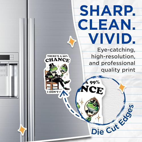 (2 Pack) Frog Top Hat Magnets - Humorous Quotes - Animal Novelty Decor - 5" On Longest Side - for Cars, Fridges, Toolboxes - Made in USA - MAG7618