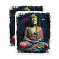 (2 Pack) Buddha Meditation Stickers - Colorful Buddha Art Stickers - Zen Spiritual Stickers - 5" On Longest Side - Sticks to Any Smooth Flat Surface - Made in USA - BMCS3372