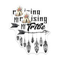 (2 Pack) Raising My Tribe Magnets - Boho Feather Decor - Inspirational Tribal Design - 5" On Longest Side - for Cars, Fridges, Toolboxes - Made in USA - MAG7559