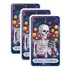 (3 Pack) Skeleton Emoji Decals - Funny Laptop Decals - Tarot Card Decal - 3 Inches On Longest Side - Easy Peel & Apply - Made in USA - 3MCS8759