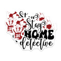 (2 Pack) Stay at Home Detective Magnets - True Crime Fan Decor - Murder Mystery Lover - 5 Inches On Longest Side - Thick Durable Magnet - Made in USA - MAG36958