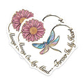 (2 Pack) Always On My Mind Stickers - Forever in My Heart - Butterfly and Flower Stickers - 5" On Longest Side - Sticks to Smooth Flat Surfaces - Made in USA - BMCS4188
