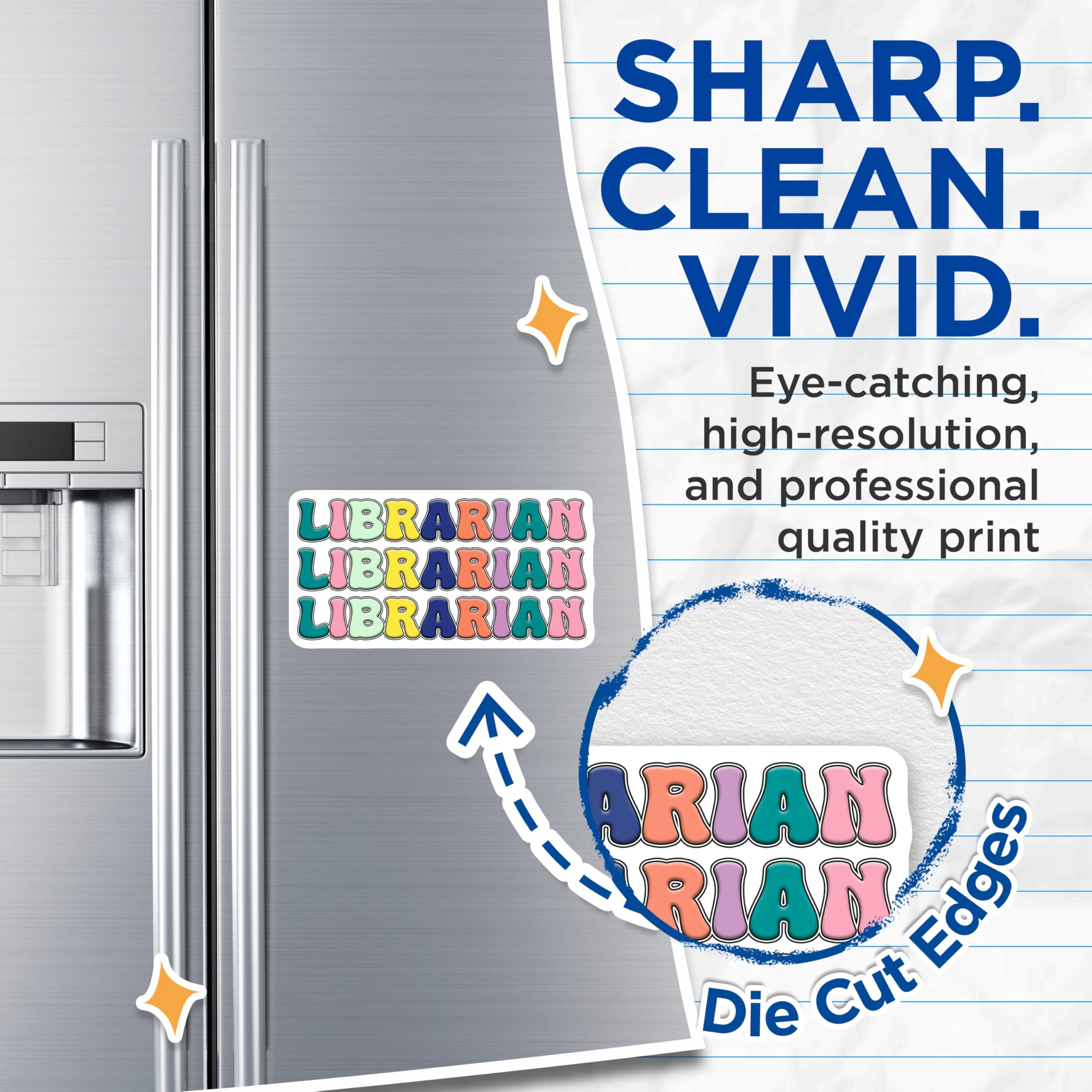 (2 Pack) Librarian Magnets - Librarian Appreciation - Library Decor Magnet Set - 5" On Longest Side - Premium Magnet - for Cars, Refrigerators, Toolboxes, Lockers - Made in USA - MAG16353