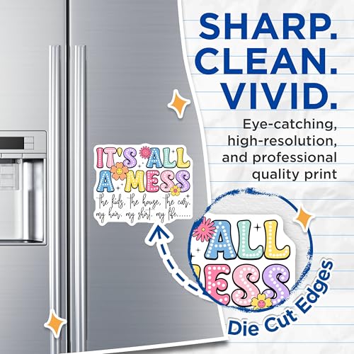(2 Pack) It's All A Mess Magnets Magnets - Kids House Car Magnet - Funny Home Decoration - 5" On Longest Side - Made in USA - Sticks to Refrigerators & Metal Surfaces - MAG9112