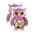 (2 Pack) Easter Owl Magnets - Cute Animal Decor - Spring Refrigerator Art - Kids Room Decor - 5 Inches On Longest Side - Thick Durable Magnet - Made in USA - MAG37393