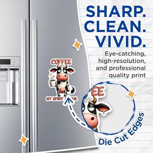 (2 Pack) Coffee My Spirit Animal Magnets - Fun Kitchen Decor Magnets - Cute Animal Magnets- 5" On Longest Side - for Fridges, Toolboxes, Cars - Made in USA - MAG2774
