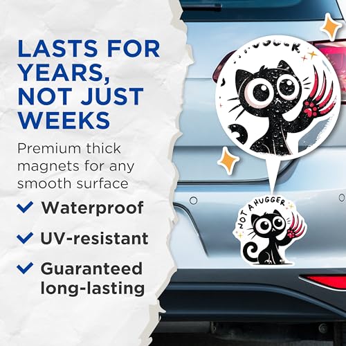 (2 Pack) Cat Claw Magnets - 5" On Longest Side - for Cars, Fridges, Toolboxes - Made in USA - MAG7344