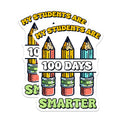(2 Pack) 100 Days Smarter Magnets - Teacher Appreciation - School Classroom Decor - Educator Inspiration - Happy 100th Day - 5 Inches On Longest Side - Thick Durable Magnet - Made in USA - MAG36995