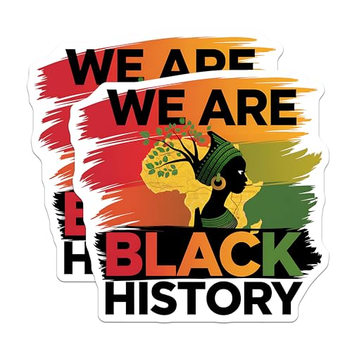 (2 Pack) We are Black History Magnets - African Pride - Inspirational Art - 5" On Longest Side - for Cars, Fridges, Toolboxes - Made in USA - MAG3892