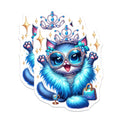 (2 Pack) Fluffy Blue Cat Magnets - Glamorous Kitty Decor - Princess Pet Accessories - 5 Inches On Longest Side - Thick Durable Magnet - Made in USA - MAG22630