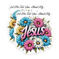 (2 Pack) Jesus Flower Magnets - Floral Christian - Inspirational Magnet - 5" On Longest Side - for Cars, Fridges, Toolboxes - Made in USA - MAG3744