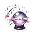 (2 Pack) Inspirational Crystal Ball Stickers - Motivational Quote - Positive Message for Journals - 5" On Longest Side - Sticks to Smooth Flat Surfaces - Made in USA - BMCS7518