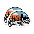 (2 Pack) Greensboro NC Magnets - Gate City - North Carolina Souvenir - 5" On Longest Side - Premium Magnet - for Cars, Refrigerators, Toolboxes, Lockers - Made in USA - MAG17917