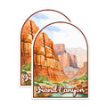 (2 Pack) Grand Canyon National Park Bumper Magnet - US National Park - Choose from 63 Parks - 5" On Longest Side - Decal for Car Bumper, Laptop, Water Bottle, Wall, and Window - MAG1556