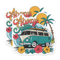 (2 Pack) Always Salty Stickers - Surf Van Decal - Tropical Beach Sticker - 5" On Longest Side - Sticks to Smooth Flat Surfaces - Made in USA - BMCS9424
