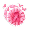 (2 Pack) Breast Cancer Awareness Magnets - Pink Ribbon Support - Survivor Warrior Hope Decor - 5 Inches On Longest Side - Thick Durable Magnet - Made in USA - MAG38886