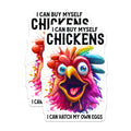 (2 Pack) Quirky Chicken Magnets - Farmhouse Decor - Funny Animal Design - Homestead Kitchen - 5 Inches On Longest Side - Thick Durable Magnet - Made in USA - MAG36724