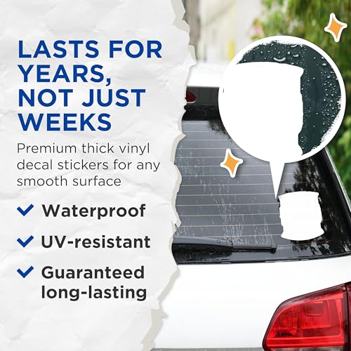 (2 Pack) Funny Quote Stickers - Humorous Saying - Unique Gift - 5" On Longest Side - Sticks to Smooth Flat Surfaces - Made in USA - BMCS6675