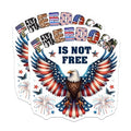 (2 Pack) Freedom is Not Free Stickers - Patriotic Eagle Decal - American Pride Independence Day - 5" On Longest Side - Sticks to Smooth Flat Surfaces - Made in USA - BMCS7405