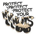 (3 Pack) Protect Your Nuts Decals - Funny Eggplant - Laptop Car Decals - 3 Inches On Longest Side - Easy Peel & Apply - Made in USA - 3MCS7921