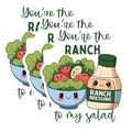 (3 Pack) Ranch Dressing Decals - Cute Food Decal - Funny Salad Decals - 3 Inches On Longest Side - Easy Peel & Apply - Made in USA - 3MCS4046