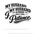 (2 Pack) Husband Patience Magnets - Funny Marriage Quote - Sarcastic Wife Humor - 5 Inches On Longest Side - Thick Durable Magnet - Made in USA - MAG20874