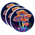 (3 Pack) Mushroom Decals - Psychedelic Art Stickers - Laptop Decal- 3 Inches On Longest Side - Easy Peel & Apply - Made in USA - 3MCS5540
